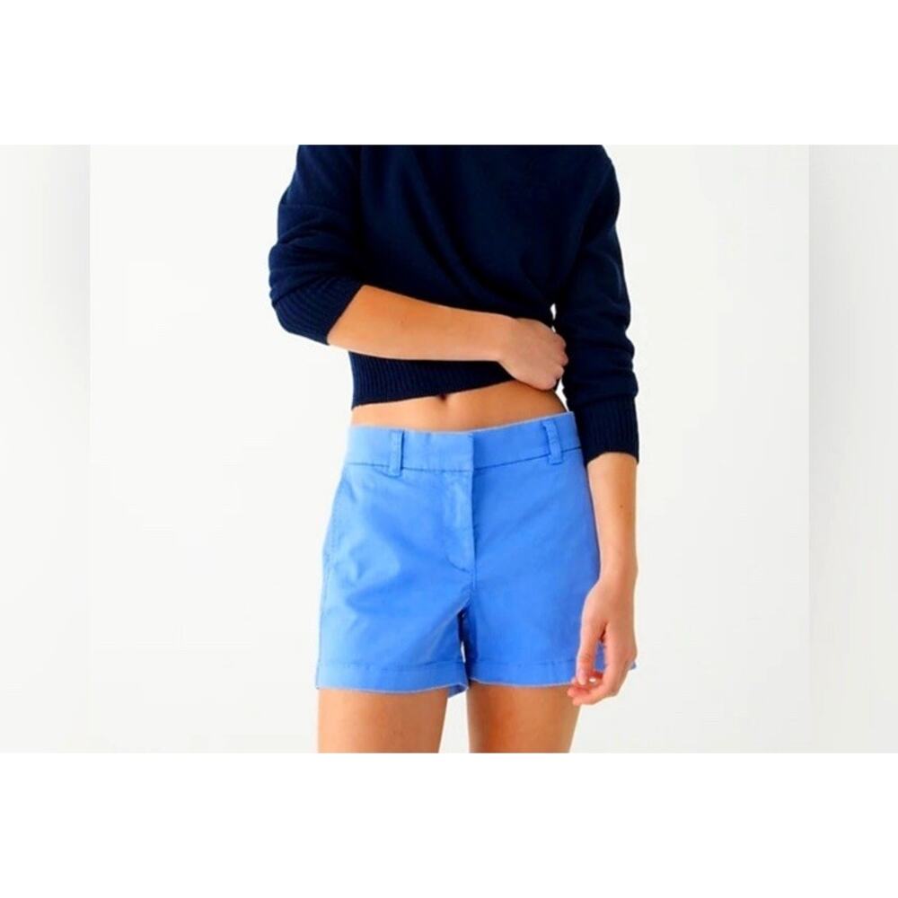 J CREW Women's Blue 4" chino short SIZE 4 Style Casual 82043